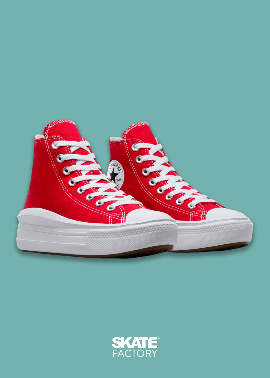 CONVERSE PLATAFORMA MOVE ROJO Skate Factory