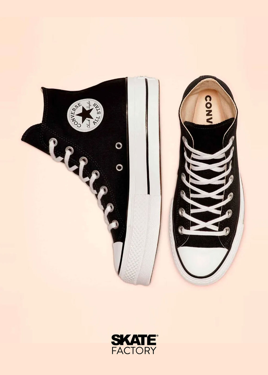 Converse chuck taylor plataforma negras hotsell