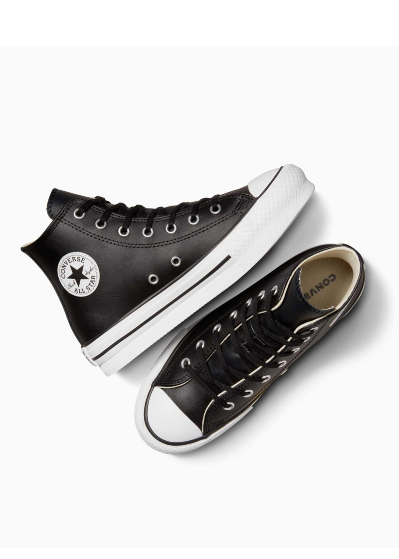 CONVERSE BOTA PLATAFORMA PREESCOLAR NEGRO PIEL