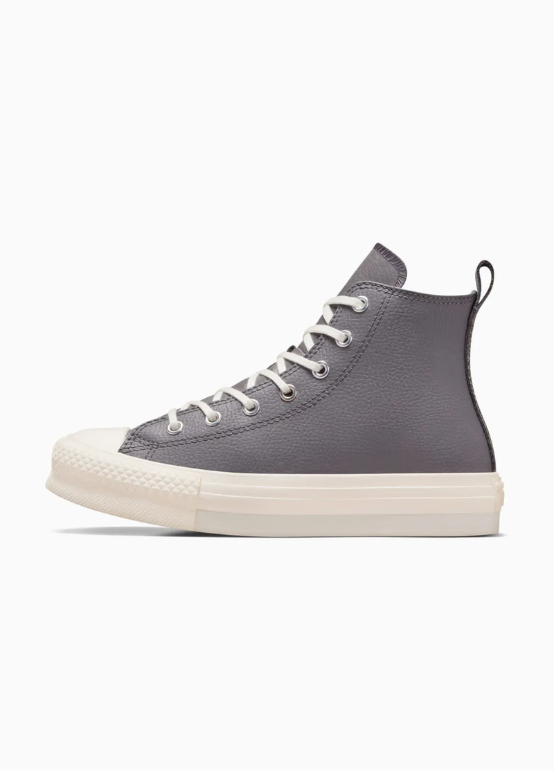 CONVERSE BOTA PLATAFORMA GRIS PIEL