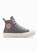 CONVERSE BOTA PLATAFORMA GRIS PIEL