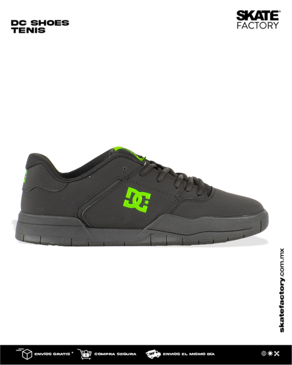 DC SHOES CENTRAL TENIS SKATE CABALLERO NEGRO VERDE