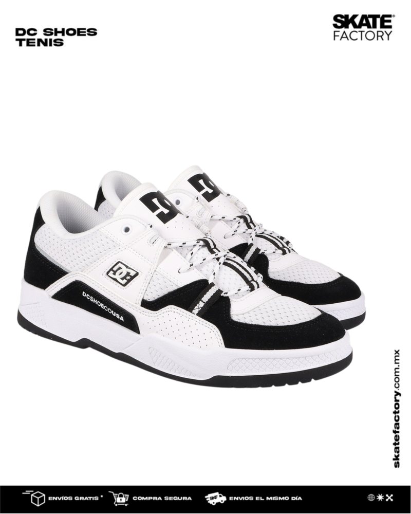 TENIS DC SHOES CABALLERO CONSTRUTC NEGRO BLANCO