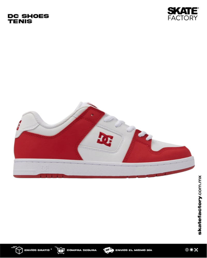 TENIS DC SHOES CABALLERO MANTECA 4 ROJO BLANCO