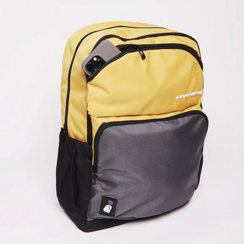 MOCHILA PRAYERS CITY NEGRO AMARILLO