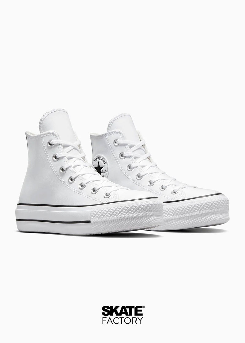 CONVERSE BOTA PLATAFORMA HI BLANCO PIEL