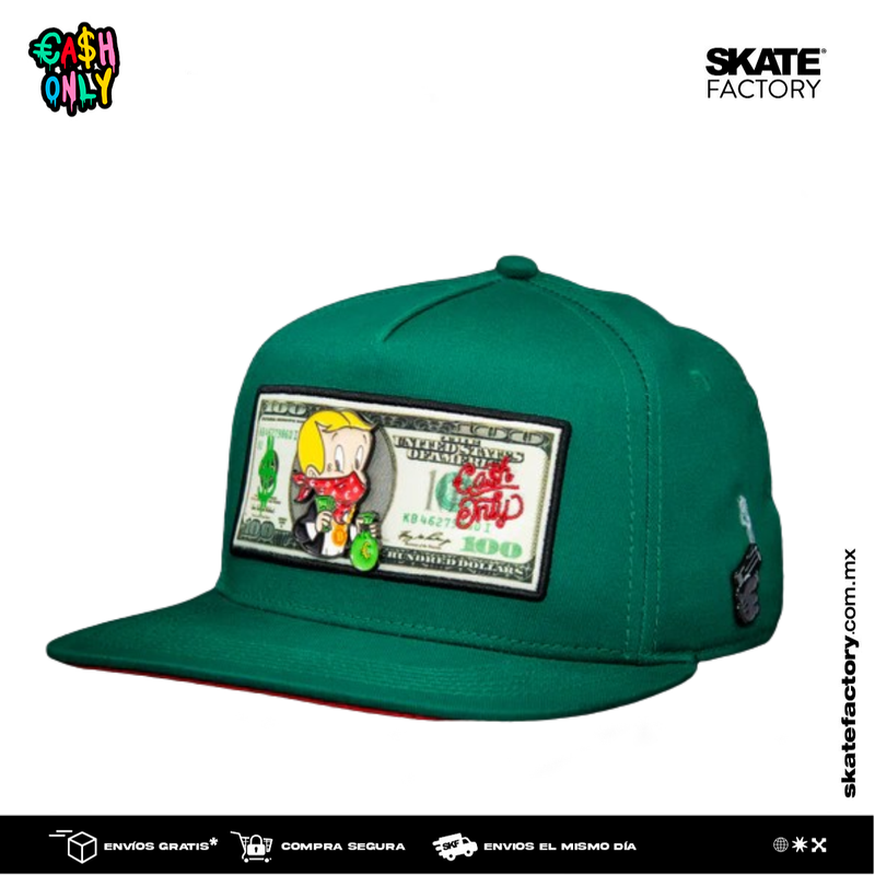 GORRA PLANA CASH ONLY RICHI DOLLAR VERDE