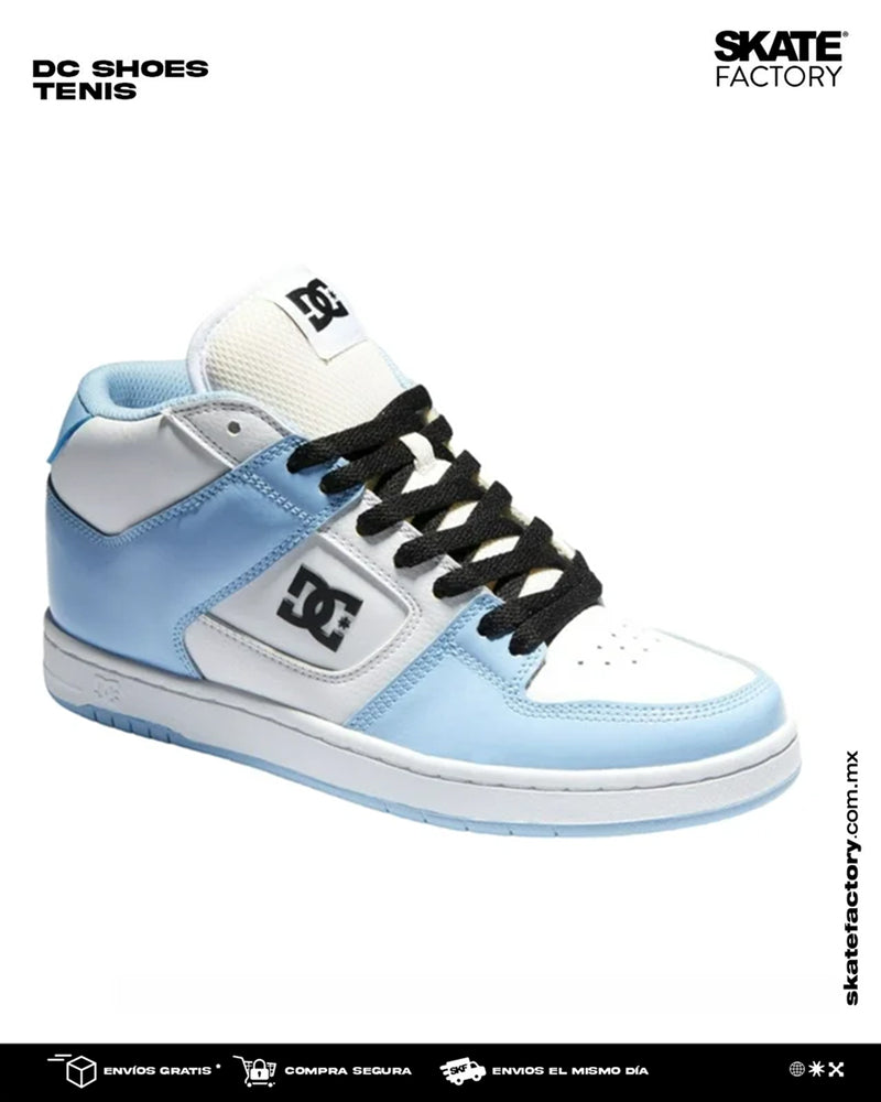 TENIS DAMA DC SHOES MANTECA 4MID BOTA AZUL BCO (XBWK)