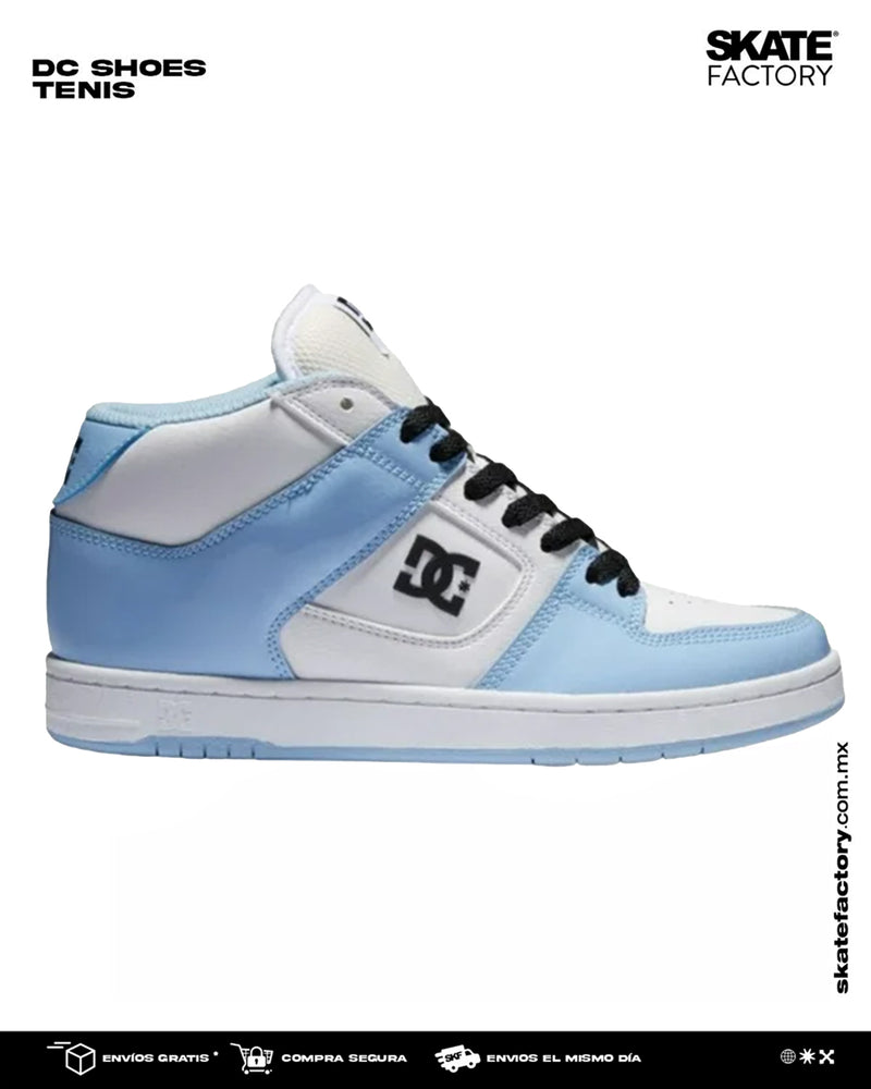 TENIS DAMA DC SHOES MANTECA 4MID BOTA AZUL BCO (XBWK)