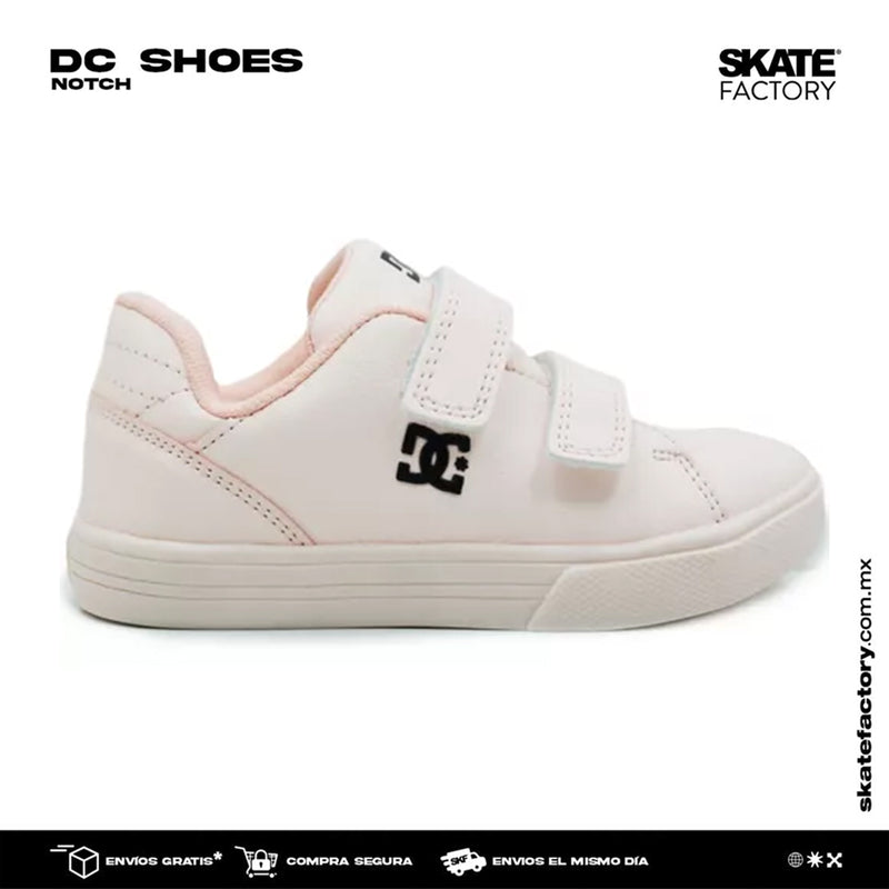 DC SHOES NOTCH TENIS PREESCOLAR ROSA NGO