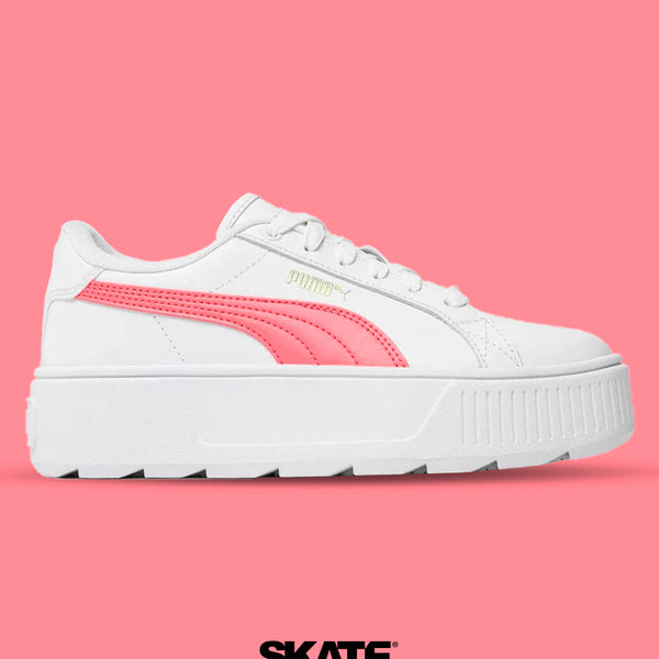 TENIS PUMA PLATAFORMA MUJER KARMEN L EN COLOR BLANCO CON ROSA – Skate  Factory