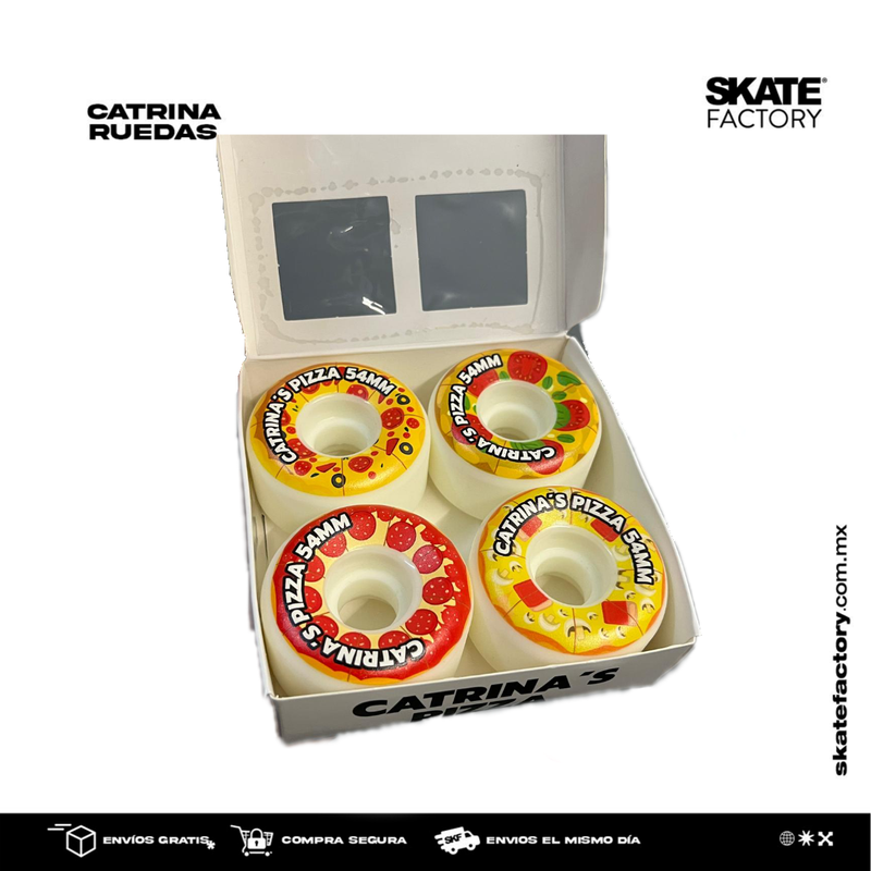 RUEDAS PARA PATINETA CATRINA PIZZA SKATE 54MM