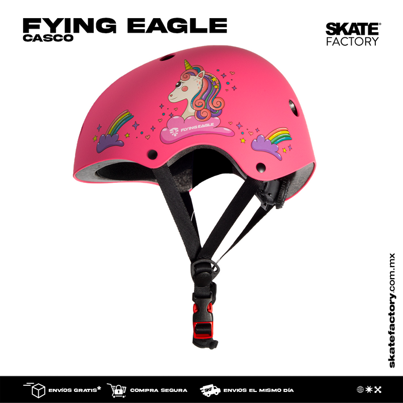 CASCO PARA NIÑA FLYING EAGLE ROSA