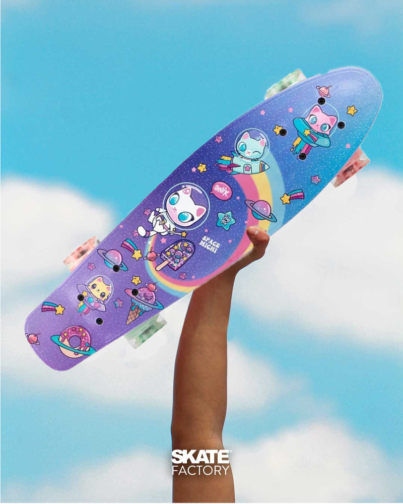 PENNYBOARD PATINETA COMPLETA MINI CRUISIER ONIX MORADO ROSA