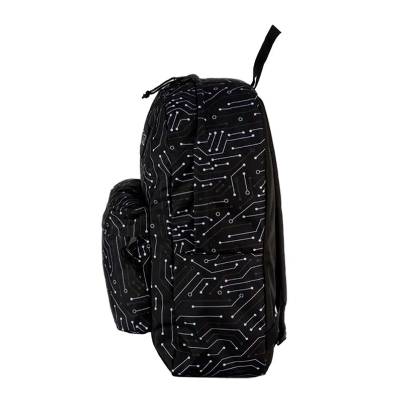 MOCHILA JANSPORT CASUAL LINEAS NEGRO BLANCO