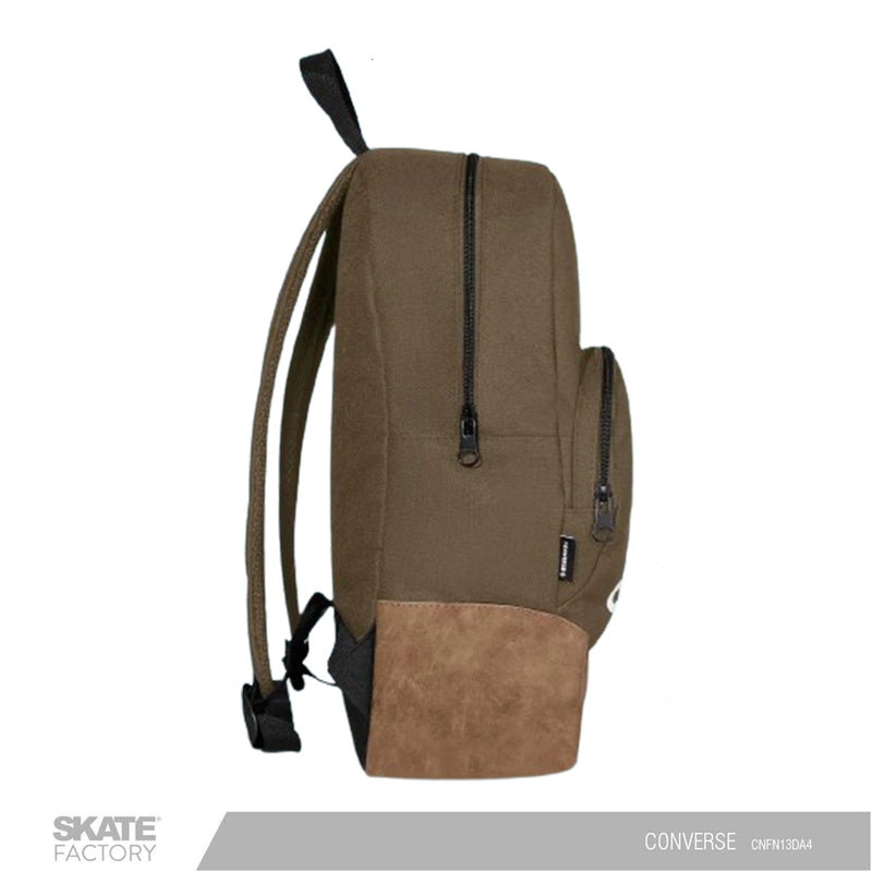 MOCHILA ESCOLAR PAR UNISEX MARCA CONVERSE COLOR OLIVO