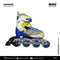 PATINES EN LINEA HONDAR FITNESS AZUL AMARILLO PARA NIÑO