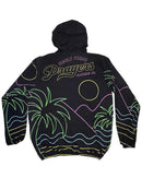 IMPERMEABLE ROMPEVIENTOS NEGRO PRAYERS NEON BEACH