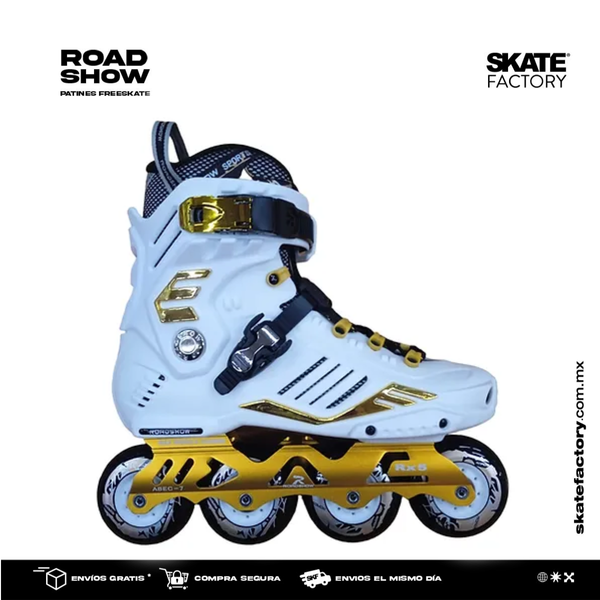 PATINES PROFESIONALES FREESTYLE RX5 SLALOM BLANCO ORO