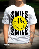 PLAYERA RIDER SMILE YELLOW BLANCO