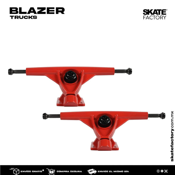 TRUCKS PARA LONGBOARD ROJOS SET 2 PZ