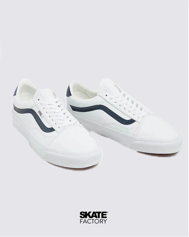 VANS TENIS UNISEX OLD SKOOL BLANCO AZUL