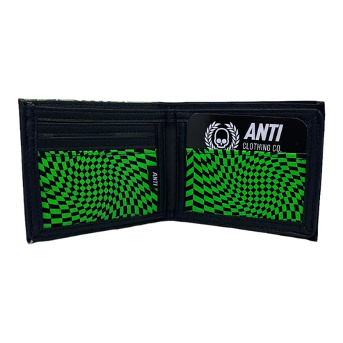 CARTERA ANTIFASHION LOGO NEGRO VERDE AMARILLO