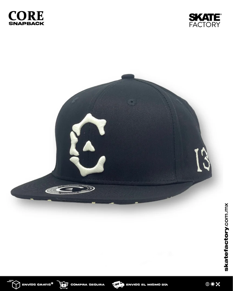 GORRA PLANA CORE PARA CABALLERO NEGRO BONES