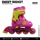 PATINES EN LINEA PARA NIÑA SWEET ROCKET ROSA AMARILLO